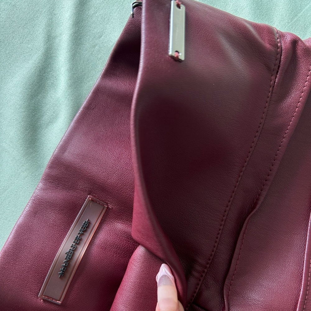 Burgundy Red Vegan Leggings